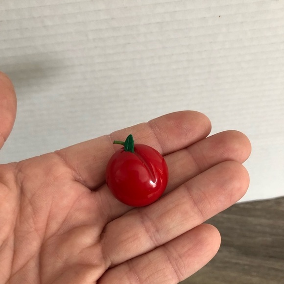 Vtg Puffy Apple Brooch - Picture 5 of 11